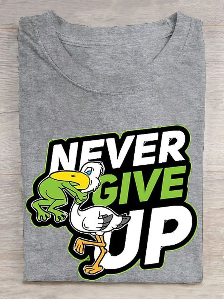 Funny Duck Printed Casual Cotton T-Shirt