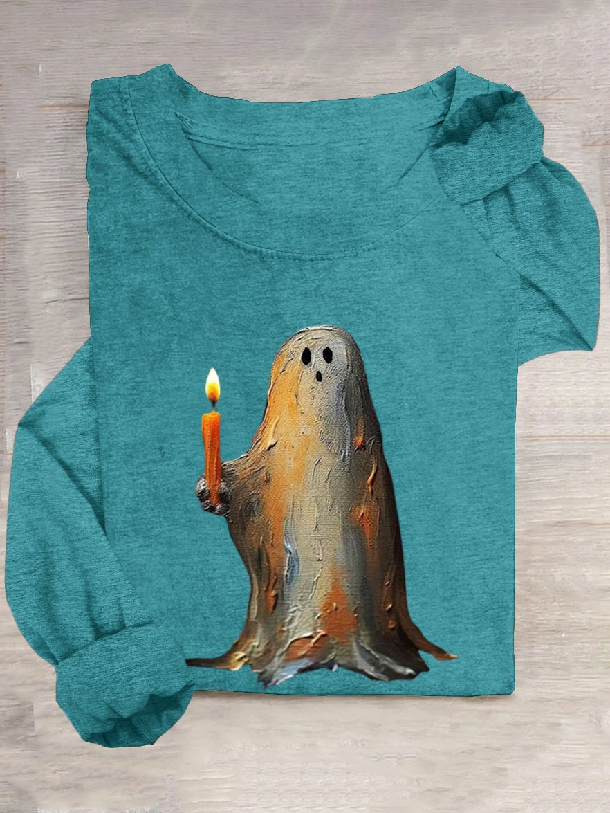 Halloween Crew Neck Casual T-Shirt