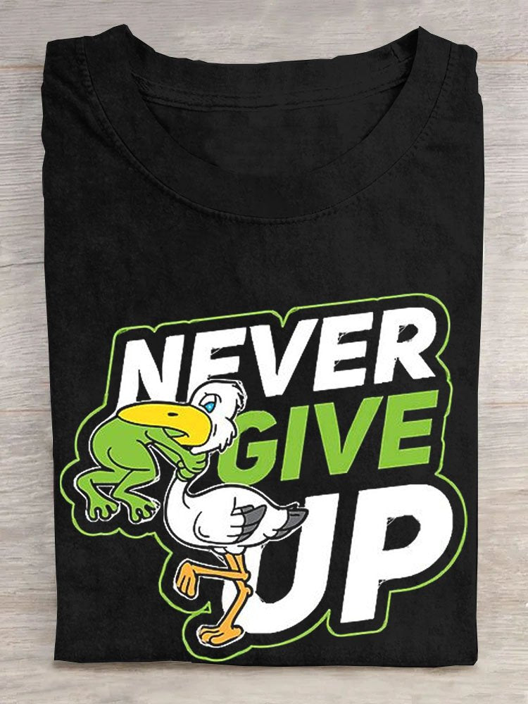 Funny Duck Printed Casual Cotton T-Shirt