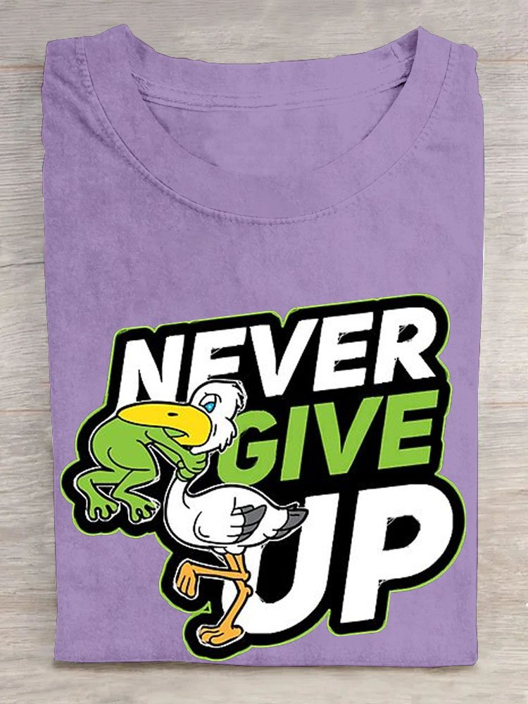 Funny Duck Printed Casual Cotton T-Shirt