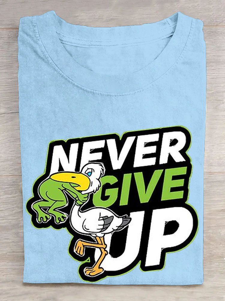 Funny Duck Printed Casual Cotton T-Shirt