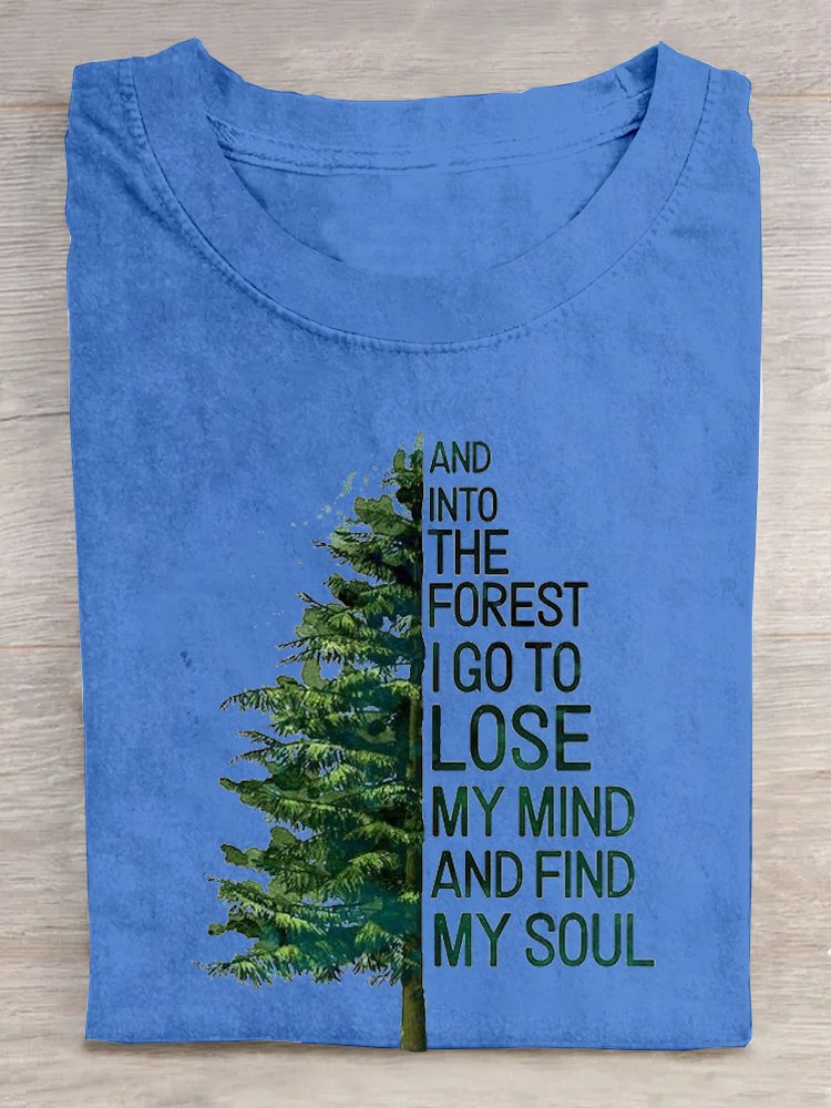 Loose Tree Cotton Casual T-Shirt