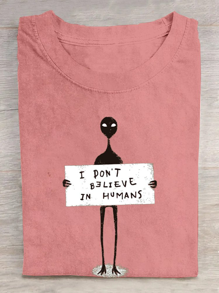 Letter Pattern Casual Loose T-Shirt