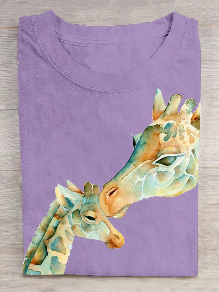 Casual Deer Cotton T-Shirt
