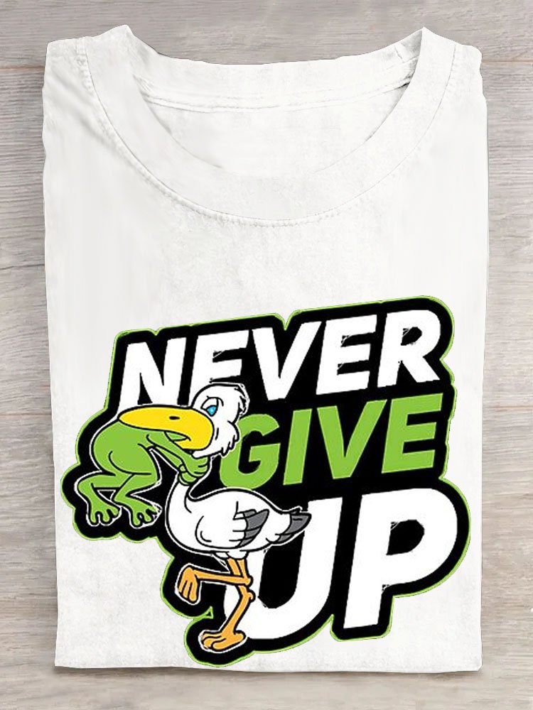 Funny Duck Printed Casual Cotton T-Shirt