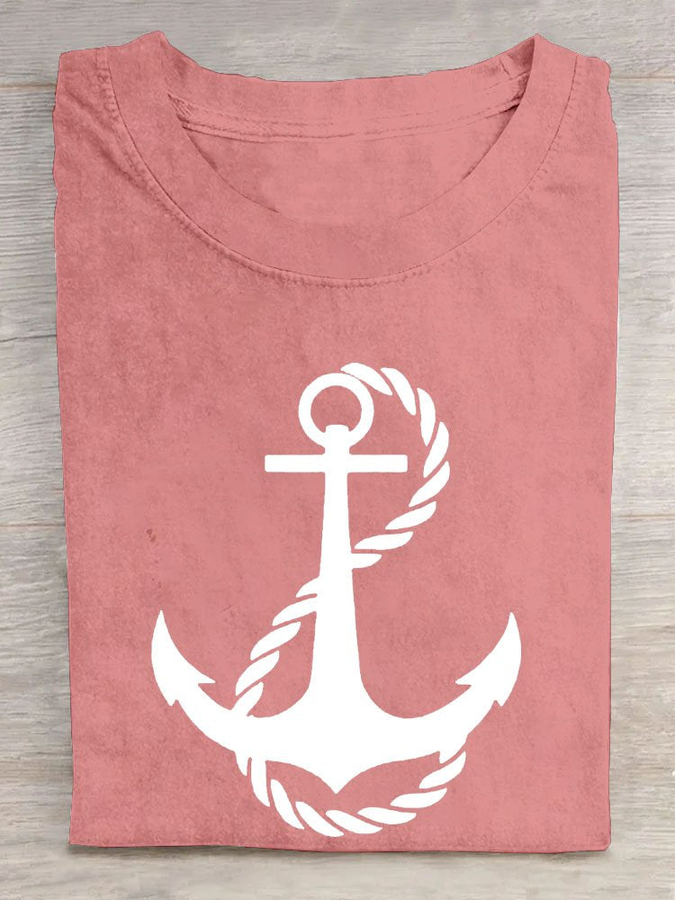 Casual Anchor Printed T-Shirt