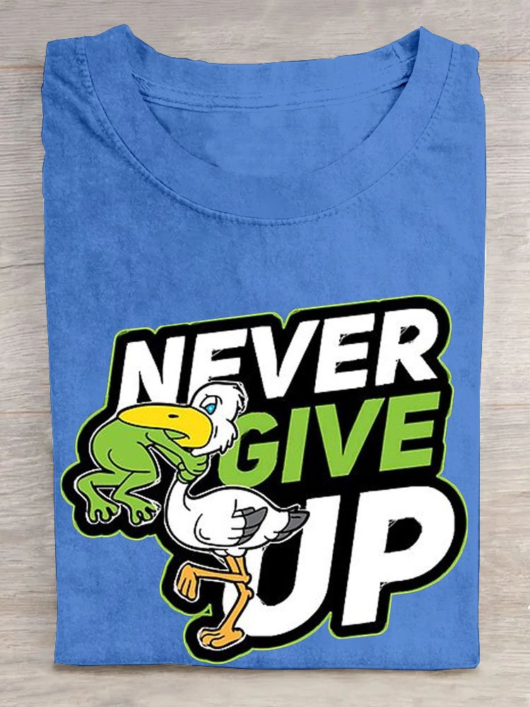 Funny Duck Printed Casual Cotton T-Shirt