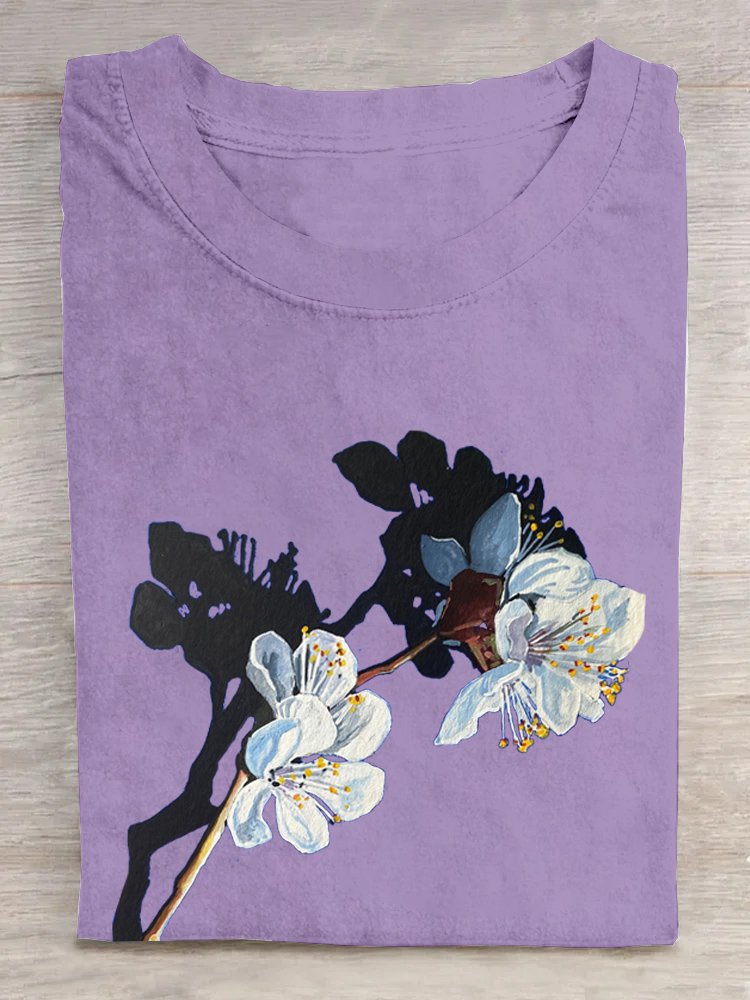 Floral Casual Crew Neck T-Shirt