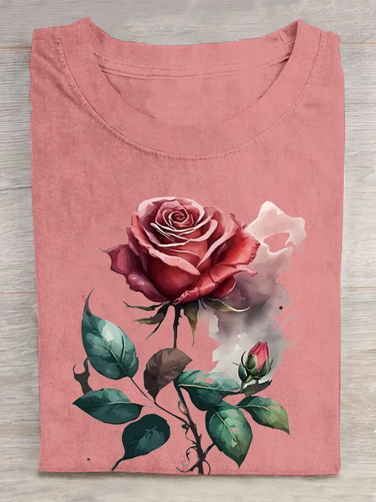 Loose Floral Casual T-Shirt