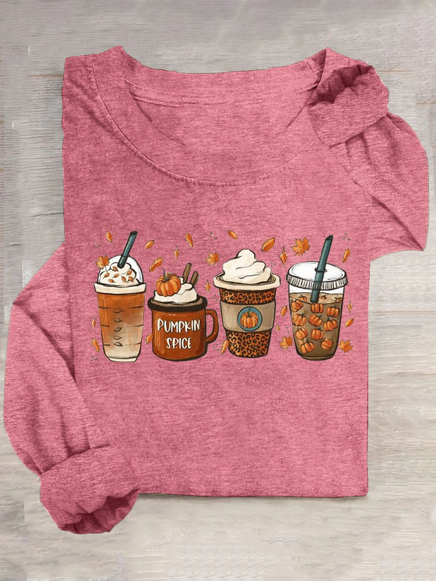 Funny Cup Halloween Casual T-Shirt