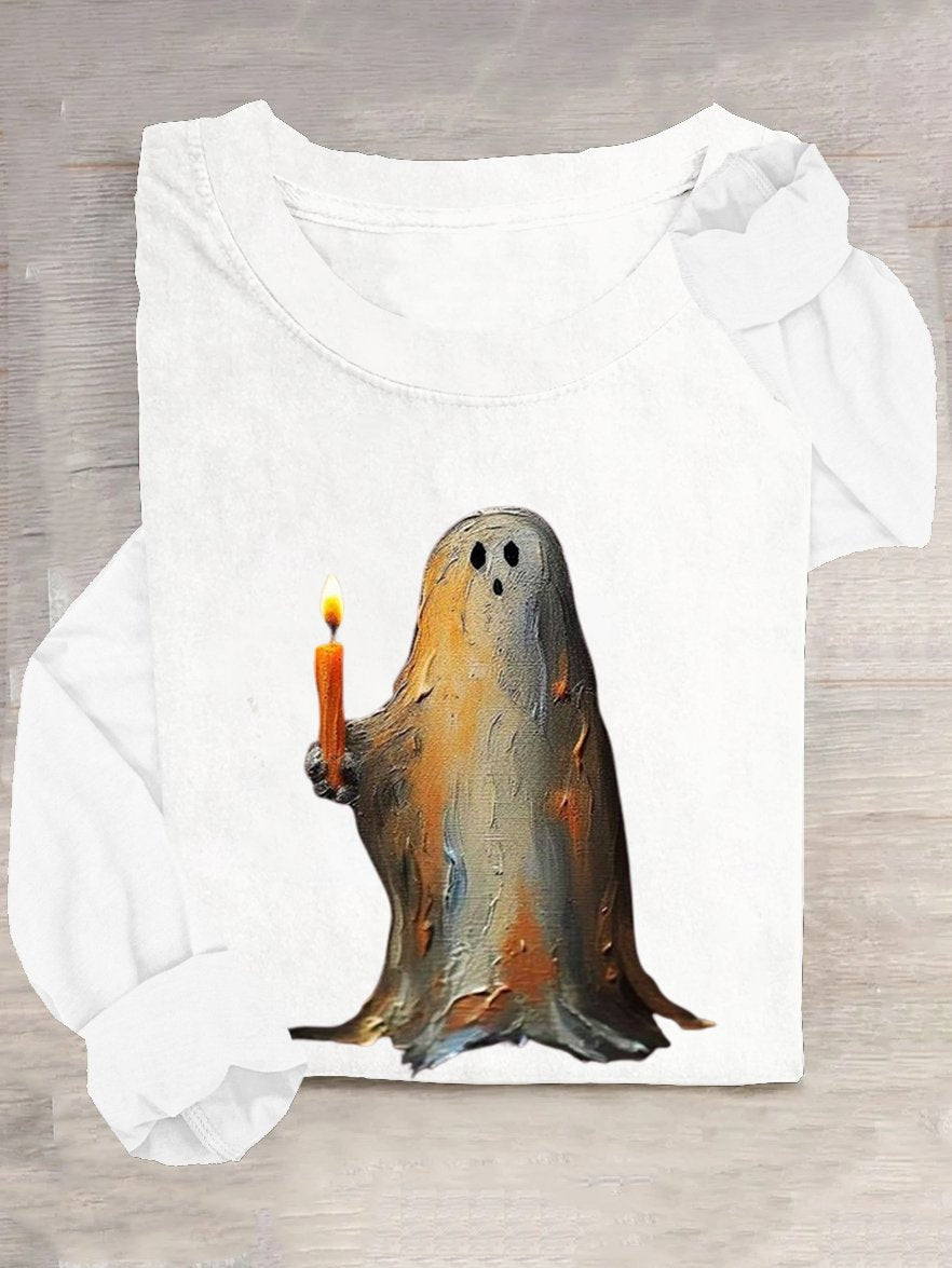 Halloween Crew Neck Casual T-Shirt