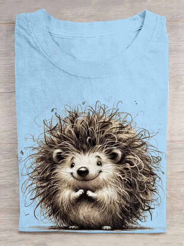 Casual Crew Neck Animal T-Shirt