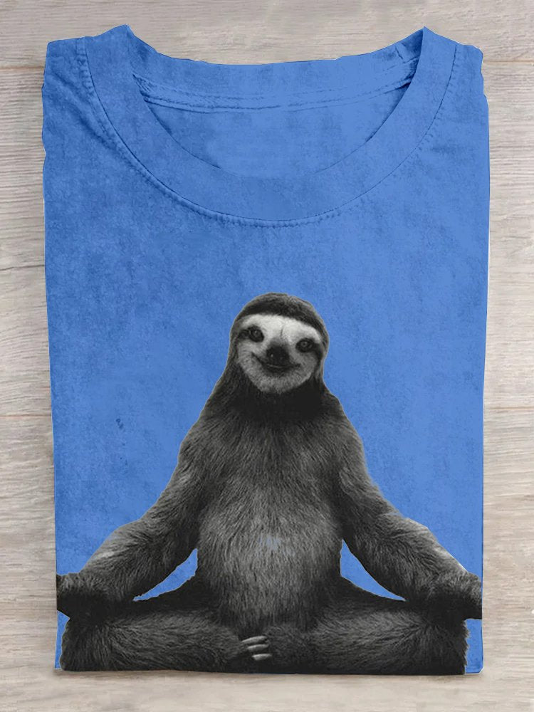 Casual Crew Neck Loose Animal T-Shirt