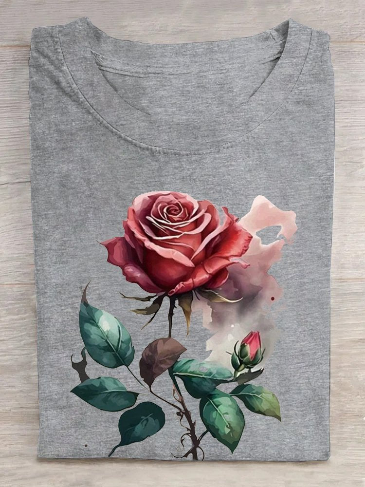 Loose Floral Casual T-Shirt