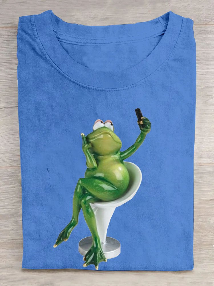 Casual frog Printed  T-Shirt