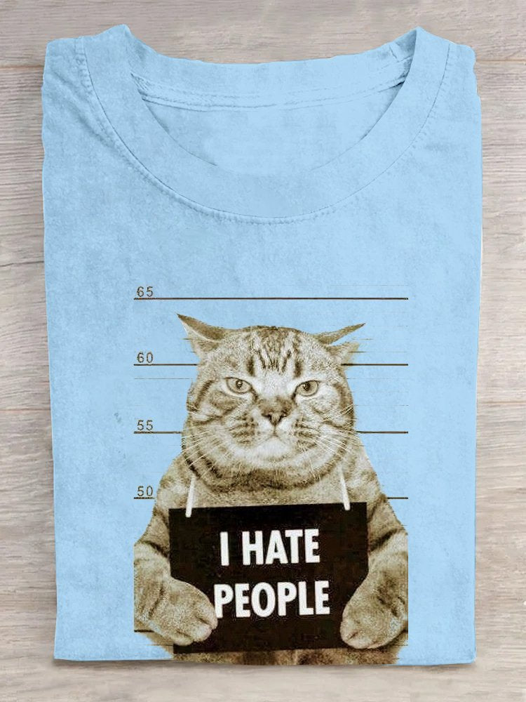 Loose Casual Cat T-Shirt