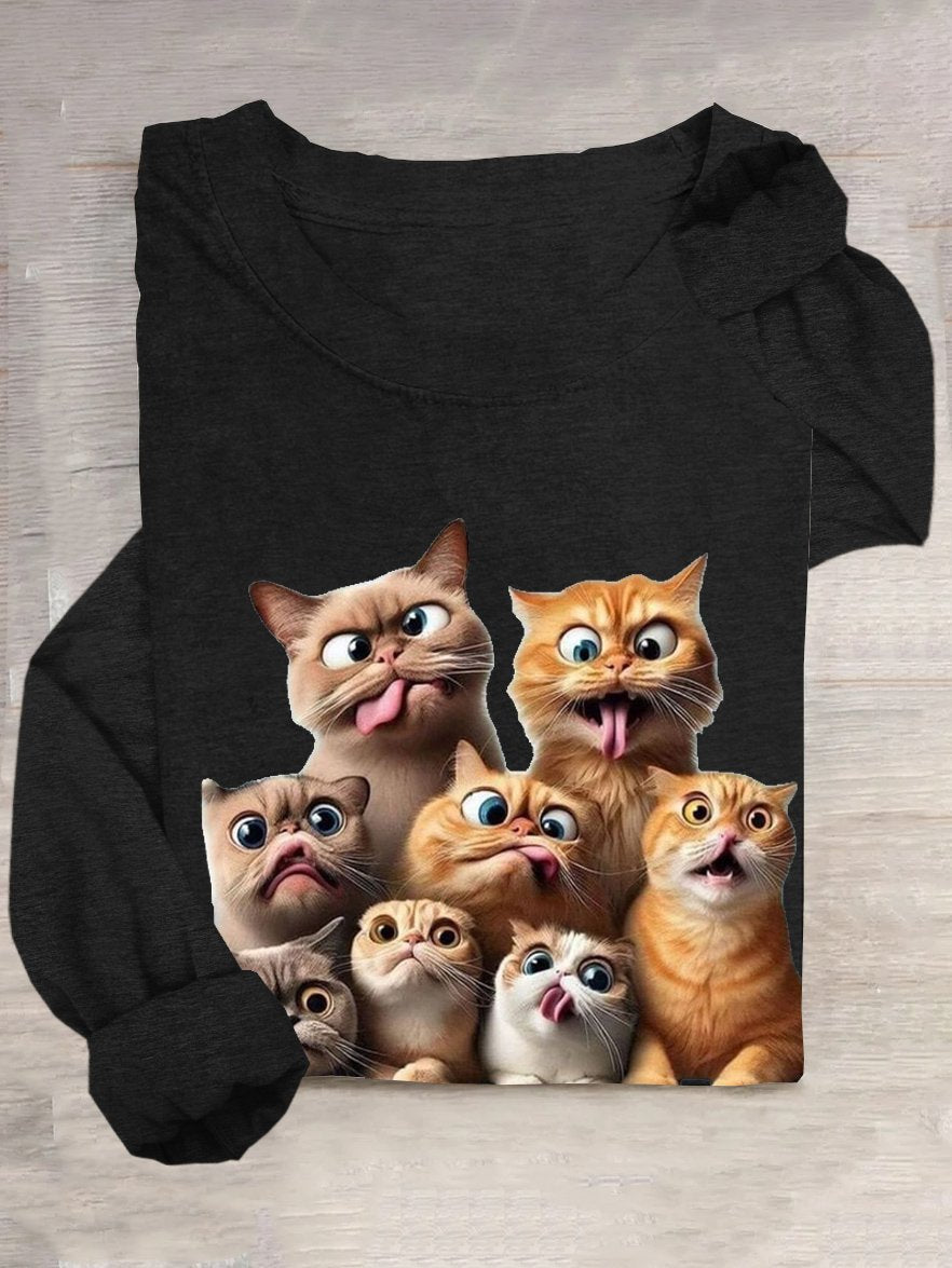 Casual Loose Cat T-Shirt