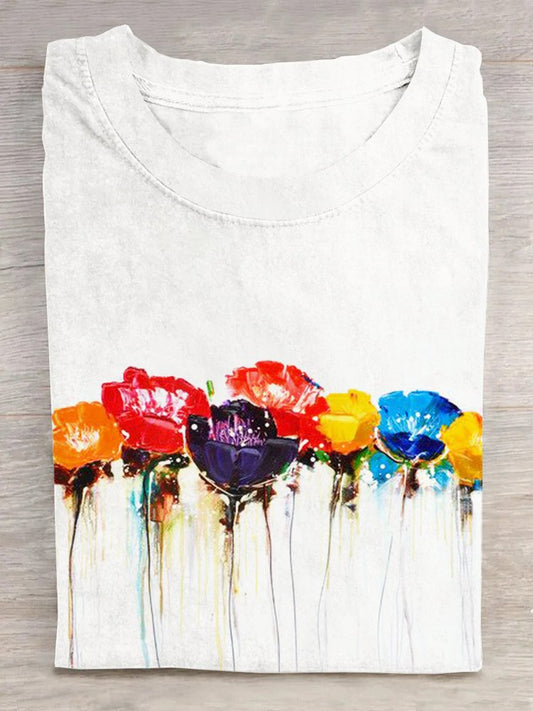 Cotton-Blend Casual T-Shirt