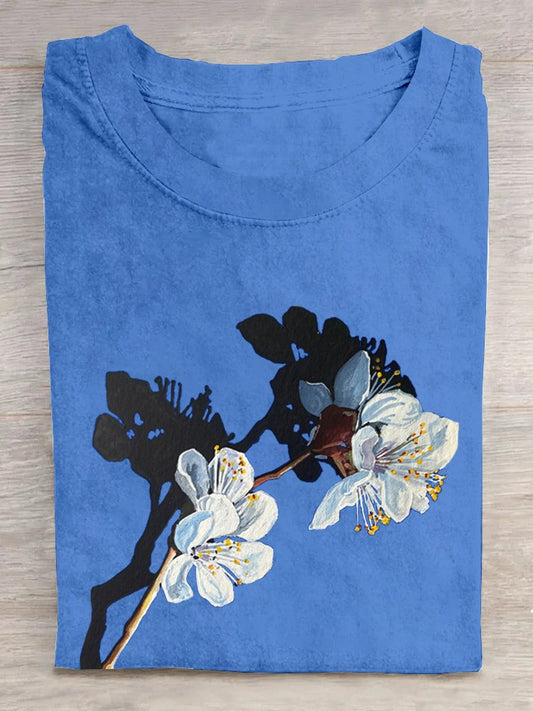 Floral Casual Crew Neck T-Shirt