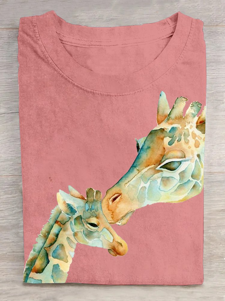 Casual Deer Cotton T-Shirt