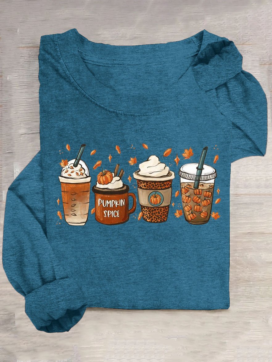 Funny Cup Halloween Casual T-Shirt