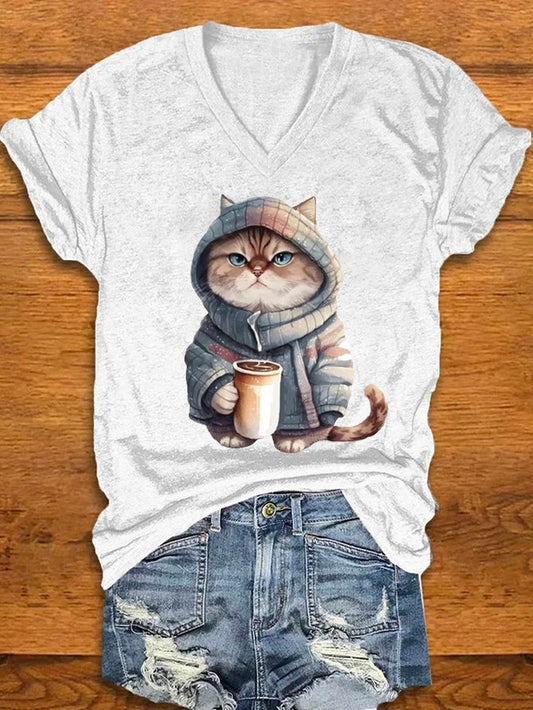 Casual Loose Cat T-Shirt