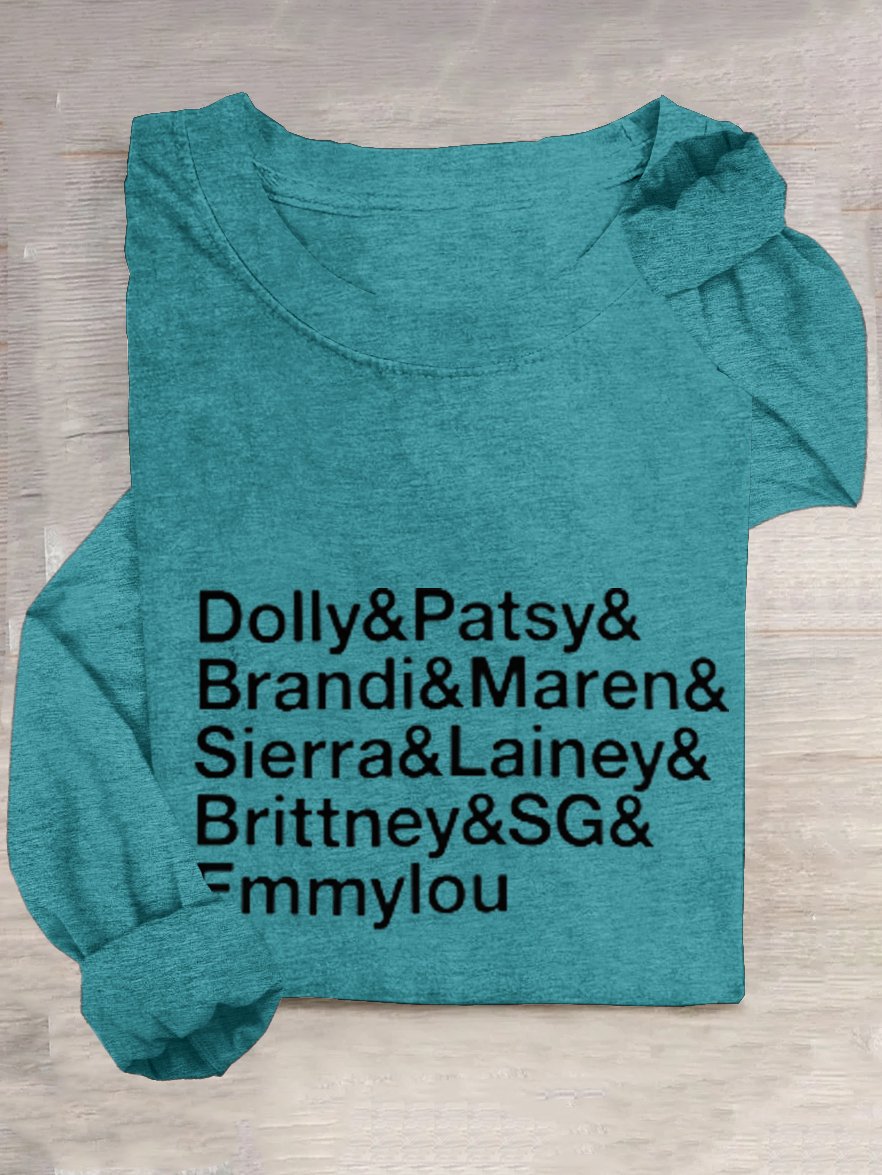 Crew Neck Casual Text Letters T-Shirt