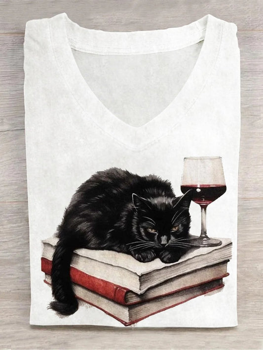 Cat Loose Casual T-Shirt