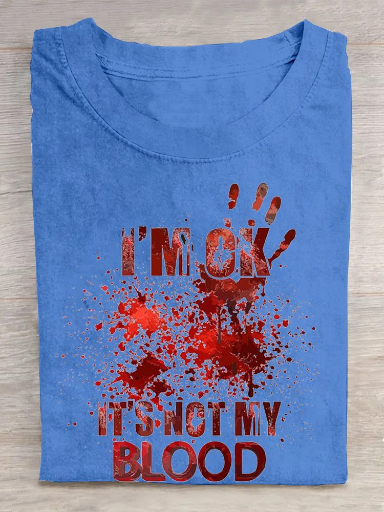 Casual Halloween Cotton T-Shirt