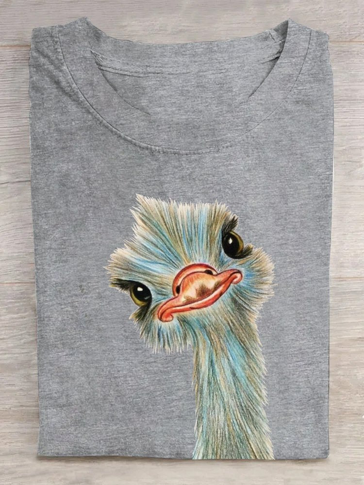 Casual Bird Crew Neck T-Shirt