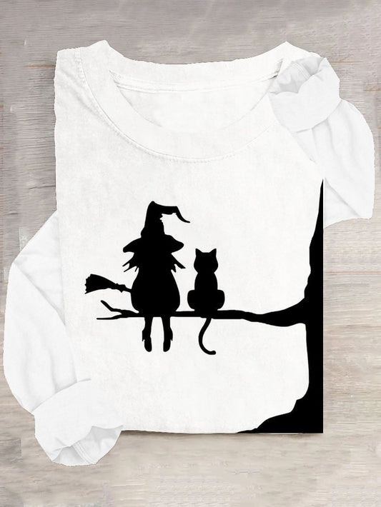 Halloween Casual Loose Long Sleeve T-Shirt