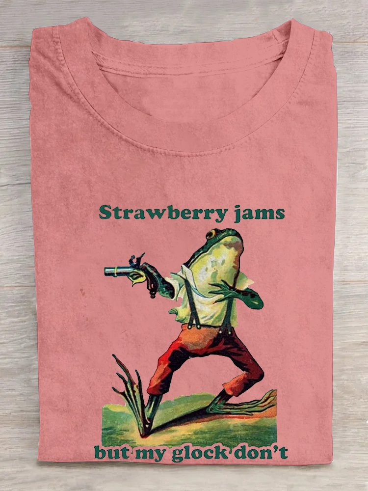 Crew Neck Frog Casual T-Shirt