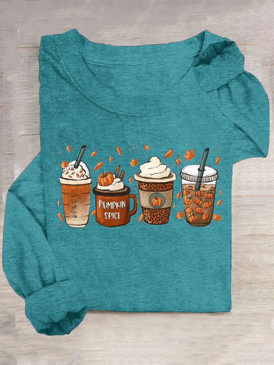 Funny Cup Halloween Casual T-Shirt