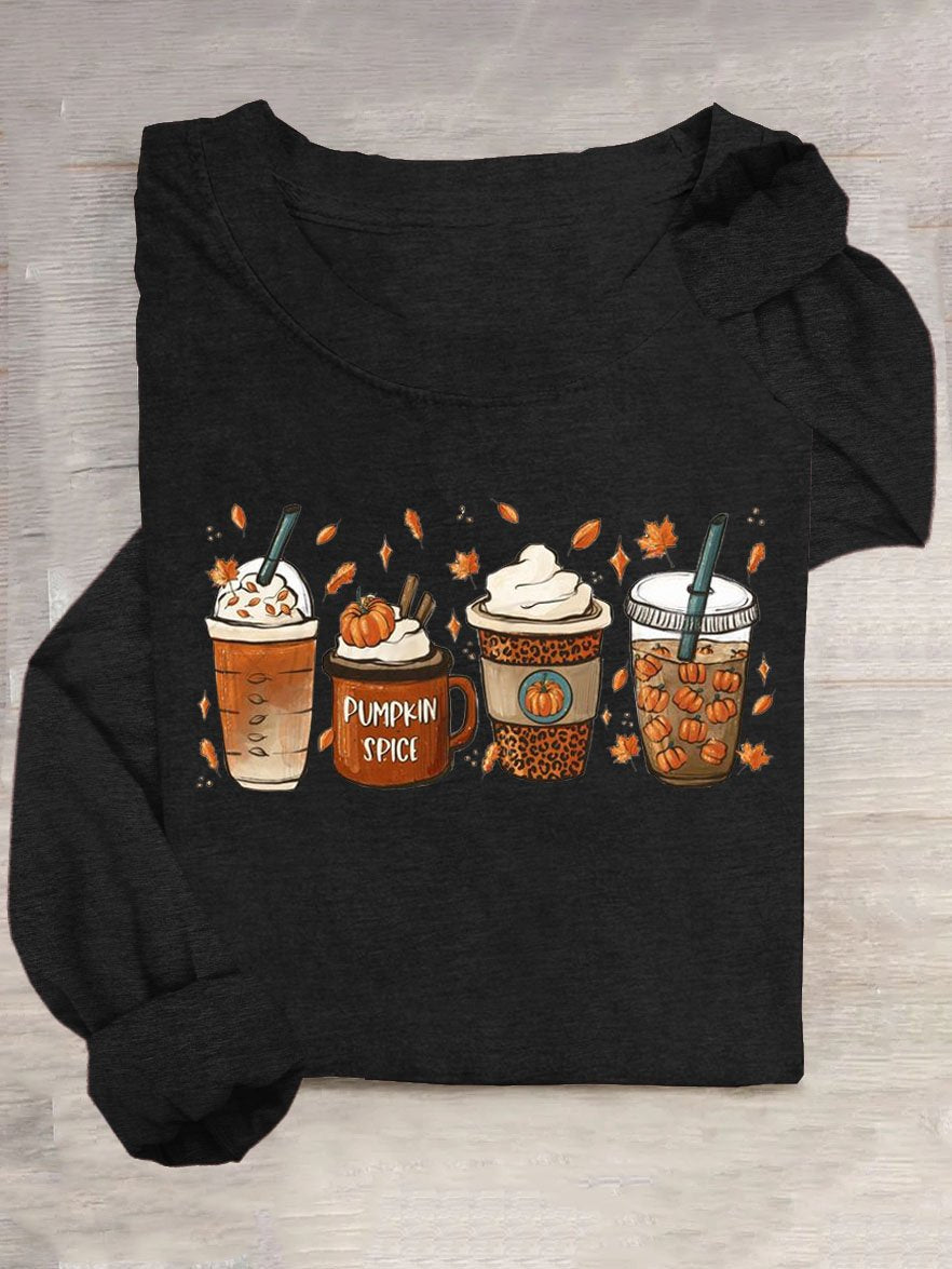 Funny Cup Halloween Casual T-Shirt