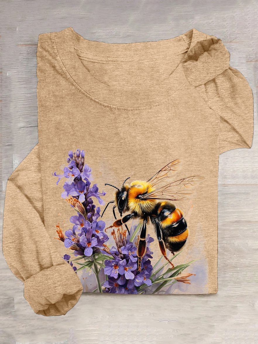 Floral Crew Neck Casual T-Shirt