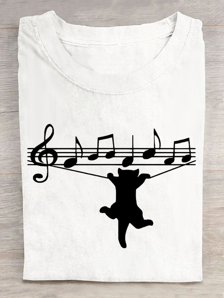 Casual Cat Music T-Shirt