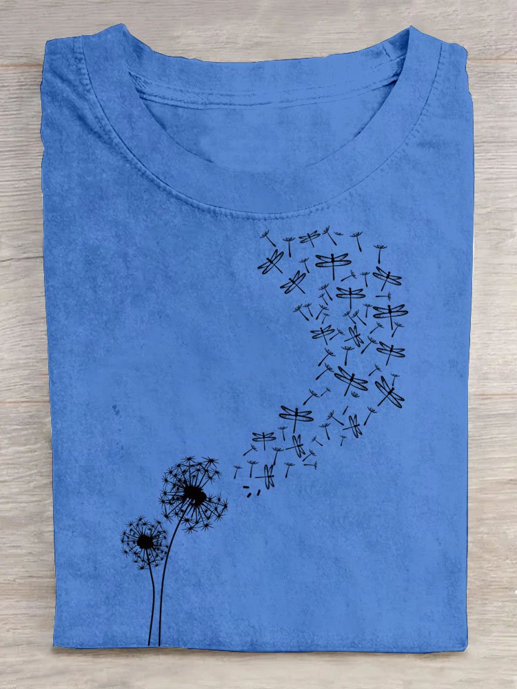 Dandelion Casual Loose Cotton T-Shirt