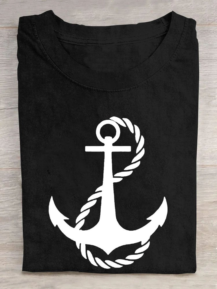 Casual Anchor Printed T-Shirt