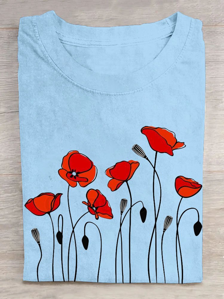 Floral Casual T-Shirt