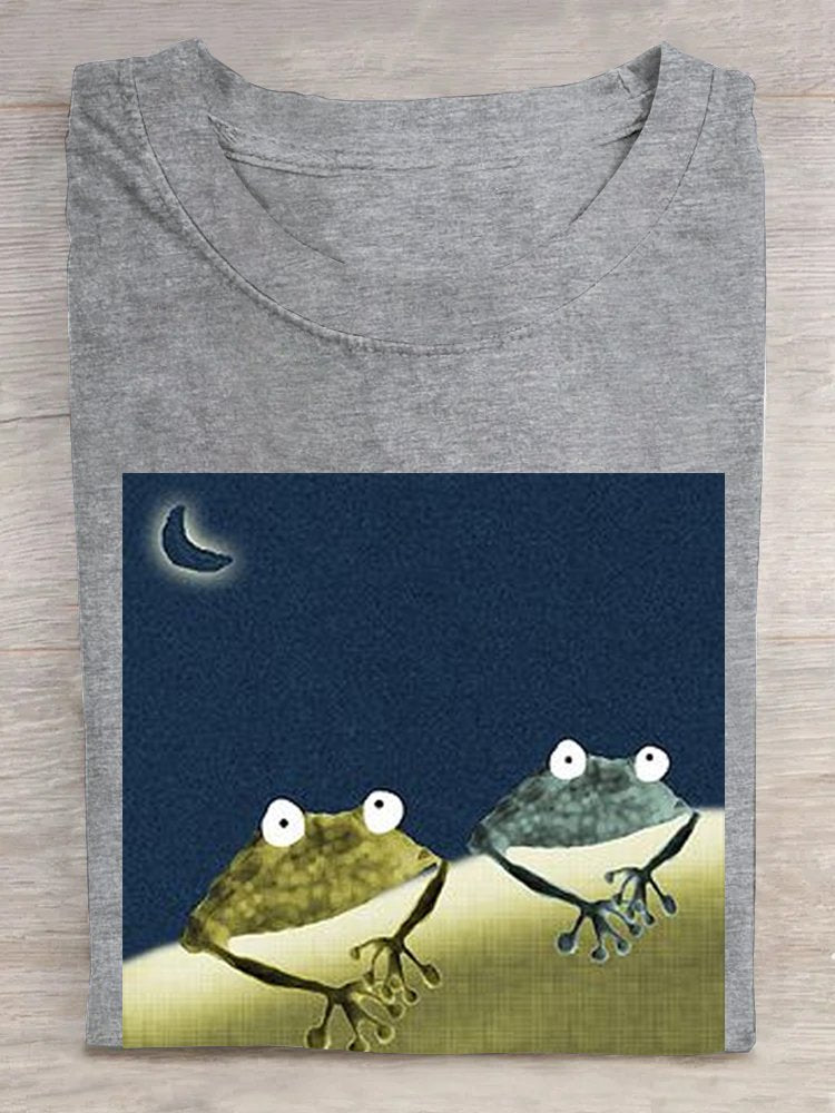 Casual Frog Cotton T-Shirt