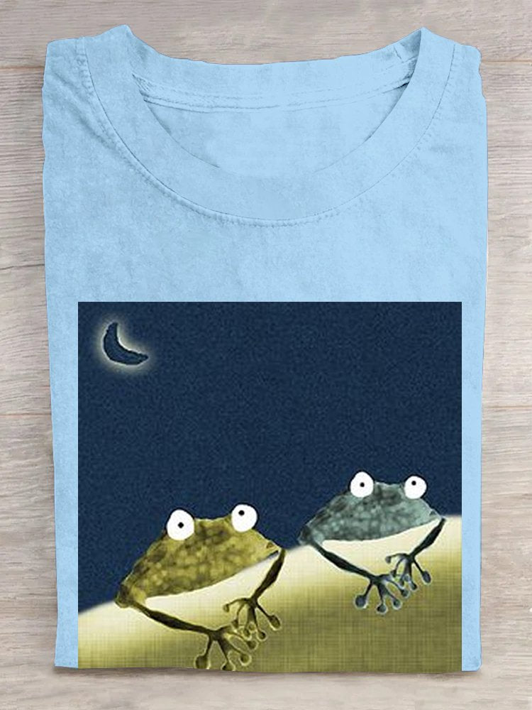 Casual Frog Cotton T-Shirt