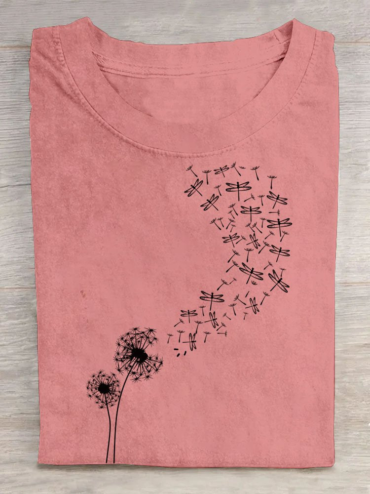 Dandelion Casual Loose Cotton T-Shirt