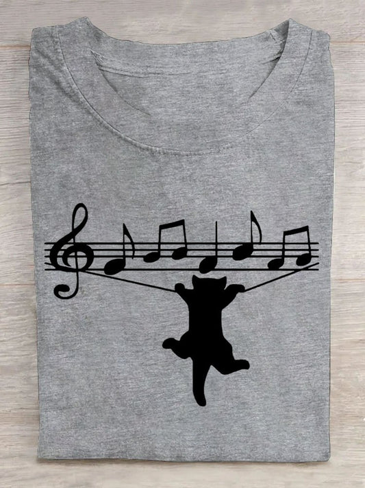 Casual Cat Music T-Shirt