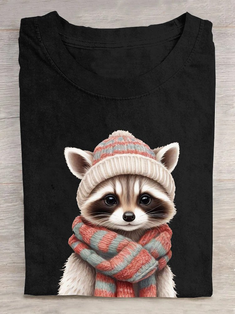 Animal Cotton Casual Loose T-Shirt