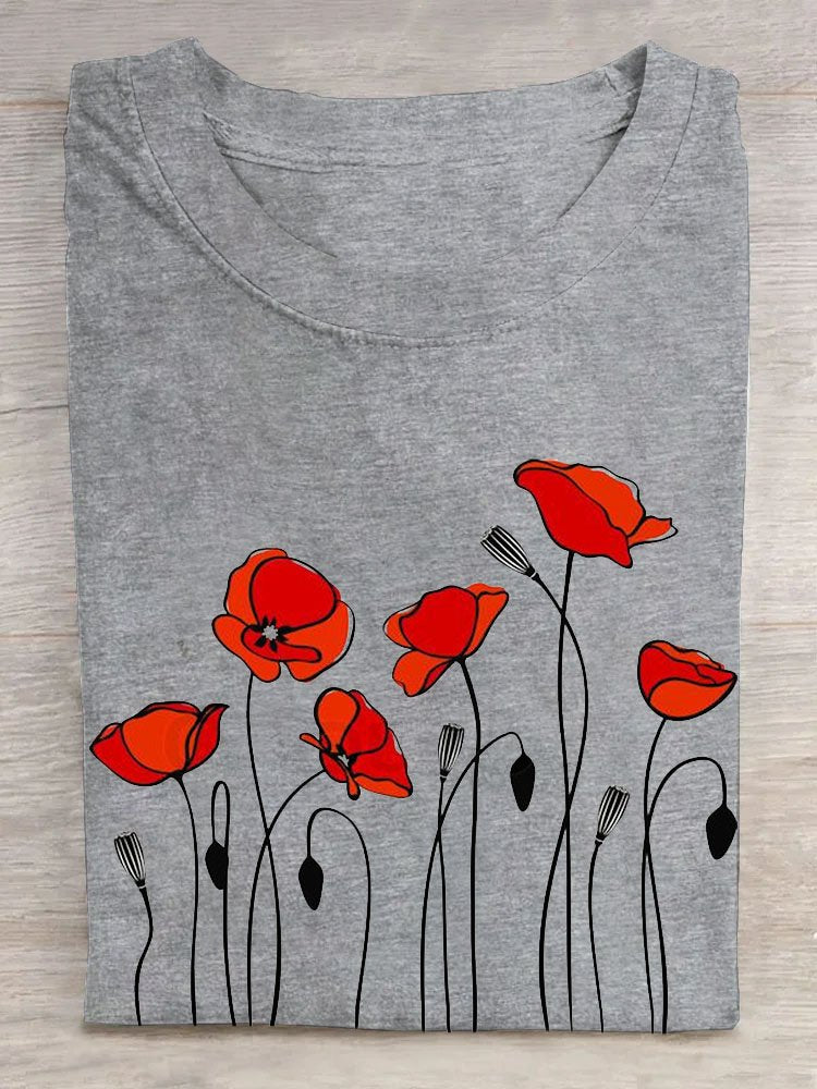 Floral Casual T-Shirt