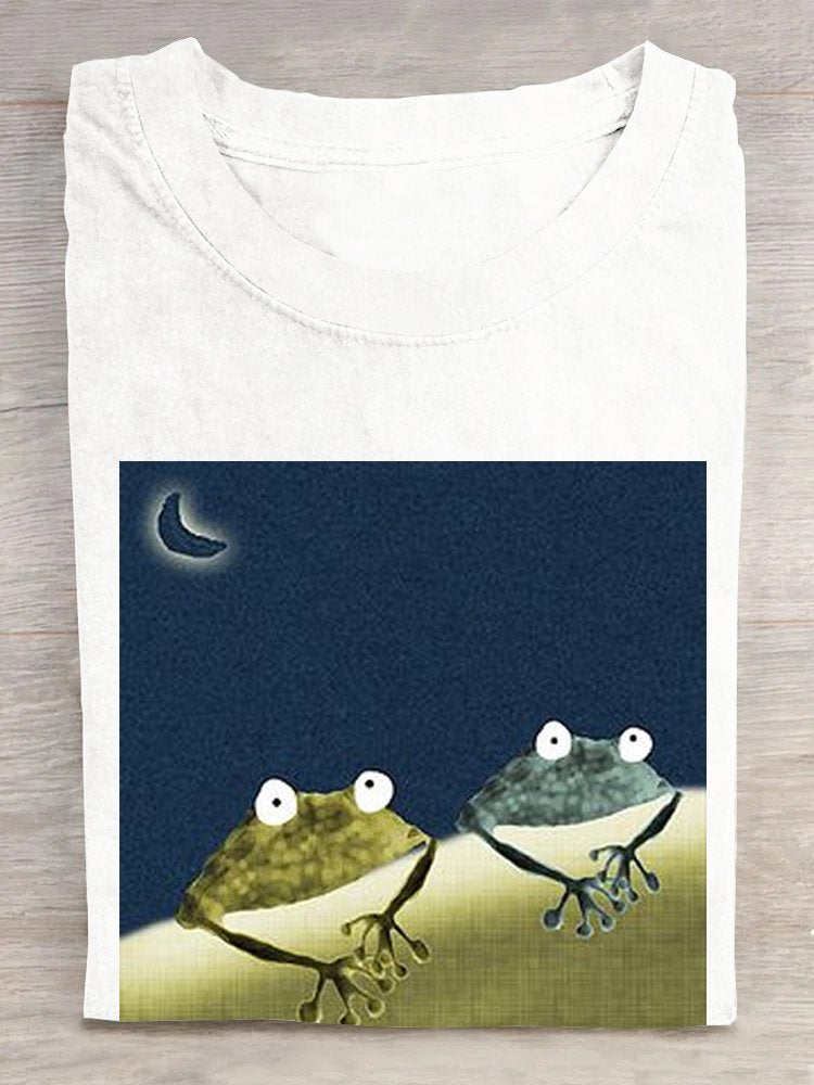 Casual Frog Cotton T-Shirt