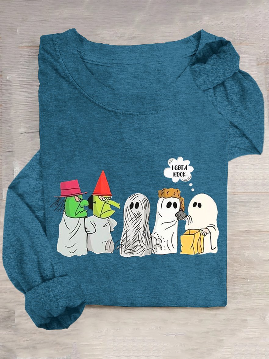 Casual Loose Halloween Crew Neck T-Shirt