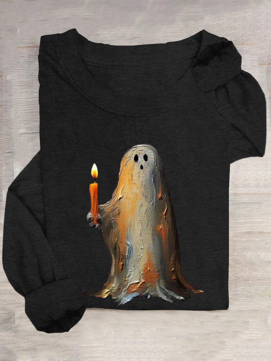 Halloween Crew Neck Casual T-Shirt