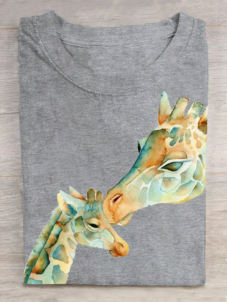 Casual Deer Cotton T-Shirt