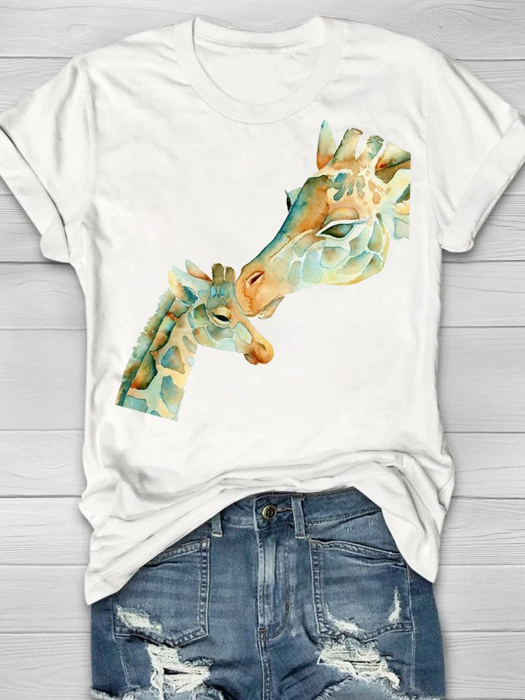 Casual Deer Cotton T-Shirt